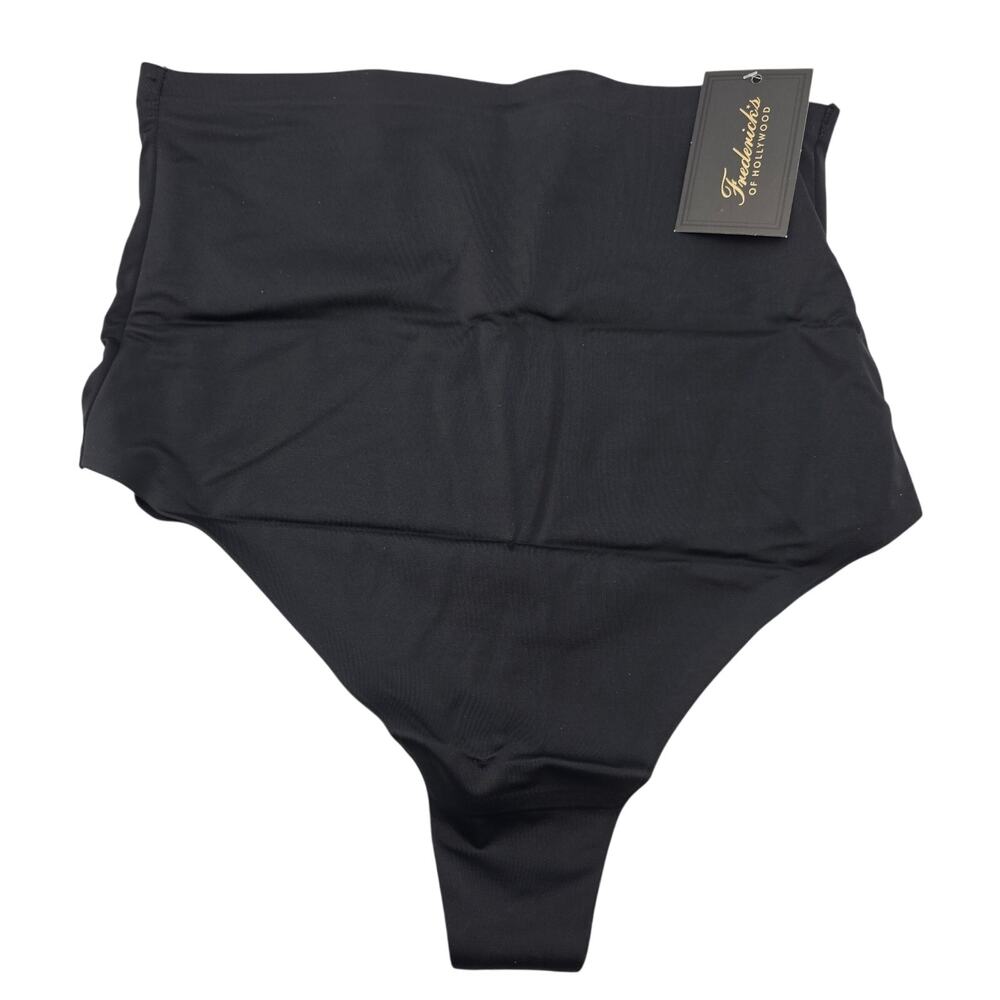 Fredericks of Hollywood Womans size 1X Hollywood Shaping Thong Panty Black NEW